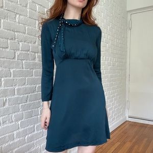 Sandro Teal Empire Waist Dress